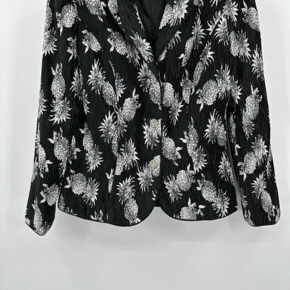 JACKIE JON jacket blazer formal cocktail metallic floral rhinestone buttons10 - Picture 3 of 6